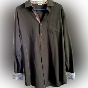 Men’s long sleeve dress shirt.  Size large.  Black.